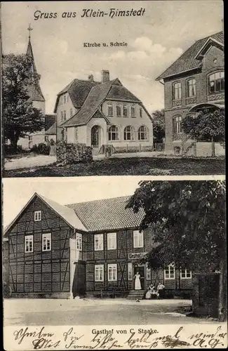 Ak Klein Himstedt Söhlde in Niedersachsen, Ortsansicht, Gasthof von C. Staake