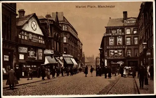 Ak Manchester England, Market Place