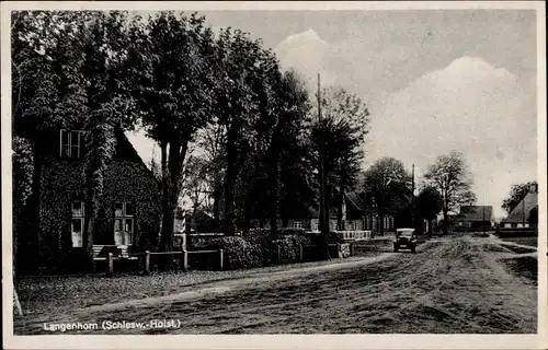 Ak Langenhorn in Nordfriesland, Straßenpartie