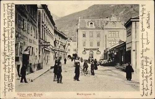 Ak Meran Merano Südtirol, Marktgasse II, Friseur