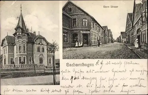 Ak Sachsenhagen im Schaumburger Land, Obere Straße, Villa