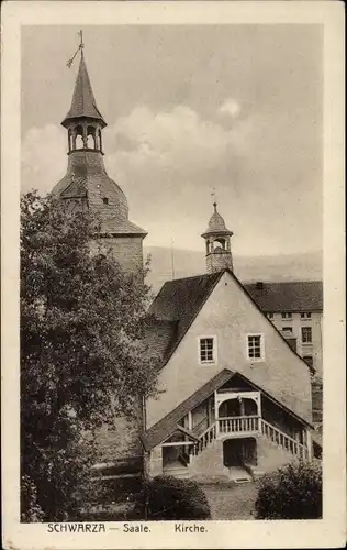 Ak Schwarza Saalbahn Rudolstadt in Thüringen, Kirche