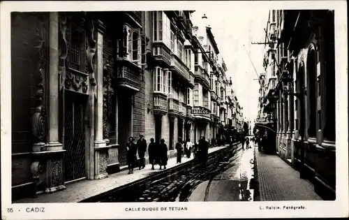 Ak Cádiz Andalusien, Calle Duque de Tetuan