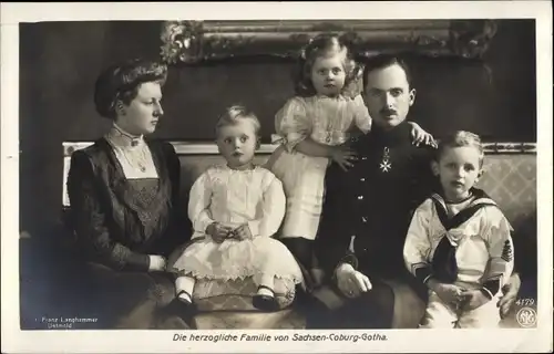 Ak Herzogin Victoria Adelheid, Herzog Carl Eduard, Johann Leopold, Sybille