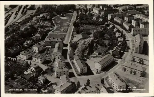 Ak Oxelbergen Norrköping Schweden, Blick auf den Ort, Fliegeraufnahme