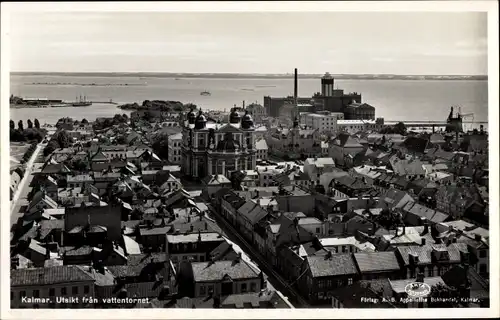 Ak Kalmar Schweden, Utsikt fran vattentornet, Blick auf den Ort
