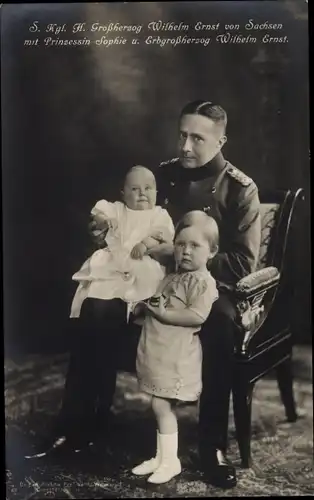 Ak Großherzog Wilhelm Ernst von Sachsen Weimar Eisenach, Prinzessin Sophie, Erbgroßherzog Wilhelm