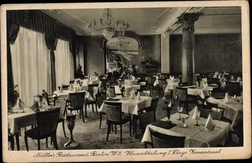 Ak Berlin, Müller's Restaurant, Leipziger Straße 117/118