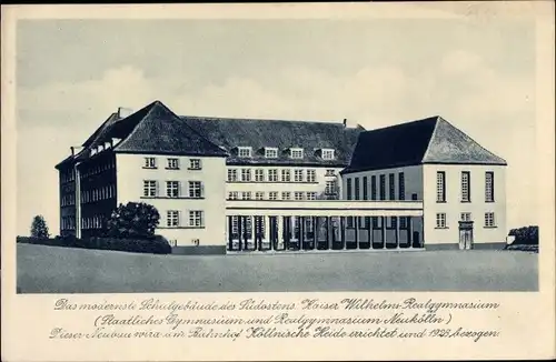 Ak Berlin Neukölln, Kaiser Wilhelm Realgymnasium