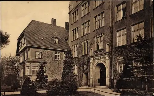 Ak Berlin Steglitz Lichterfelde, Körnerschule, Eingang