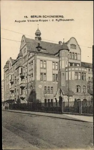 Ak Berlin Schöneberg, August Viktoria Krippe, Kyffhäuserstraße