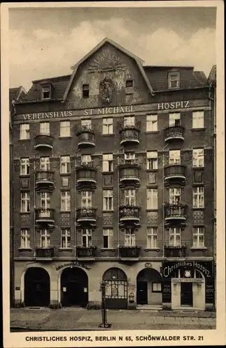 Ak Berlin Wedding Gesundbrunnen, Christliches Hospiz, Schönwalder Straße 21