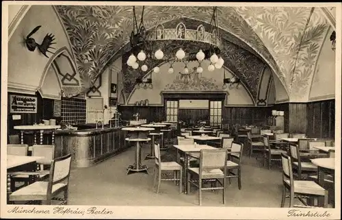 Ak Berlin Kreuzberg, Münchener Hofbräu am Anhalter Bahnhof, Europahaus, Trinkstube