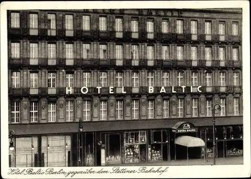 Ak Berlin Mitte, Das Hotel Baltic am Stettiner Bahnhof