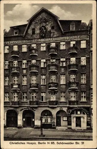 Ak Berlin Wedding, Christliches Hospiz, Schönwalder Straße 21