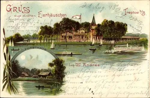 Litho Berlin Treptow, Altes Eierhäuschen, Forsthaus