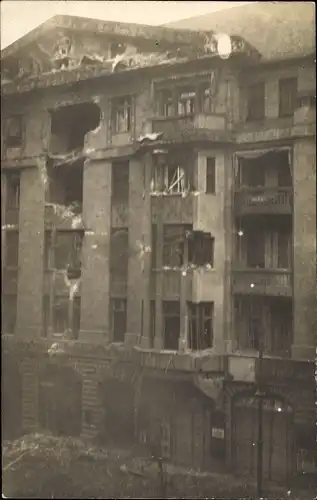 Foto Ak Berlin Mitte, Straßenkämpfe 1919, Zerstörte Vorwärts Buchdruckerei