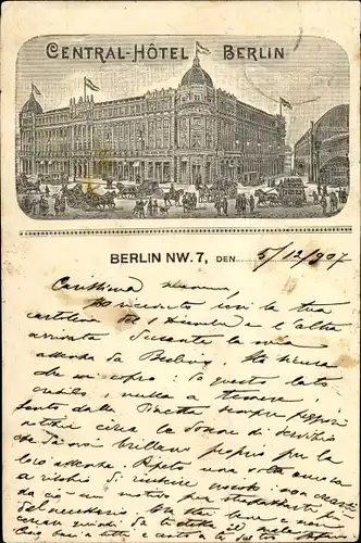 Litho Berlin, Bahnhof Friedrichstraße, Central Hotel Berlin