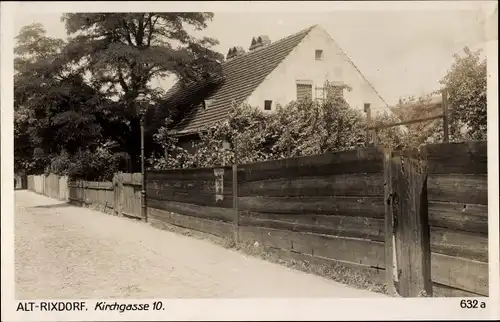 Ak Berlin Neukölln Alt Rixdorf, Kirchgasse 10, Wohnhaus