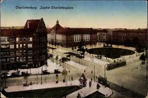 Ak Berlin Charlottenburg, Sophie Charlottenplatz