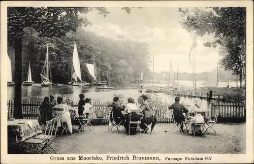 Ak Berlin Zehlendorf Wannsee Moorlake, Terrasse