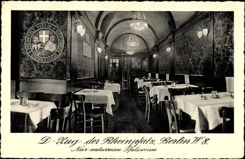 Ak Berlin Mitte, D Zug der Rheinpfalz, Weinstube, Mauerstr. 66-67, Leipziger Str. 114