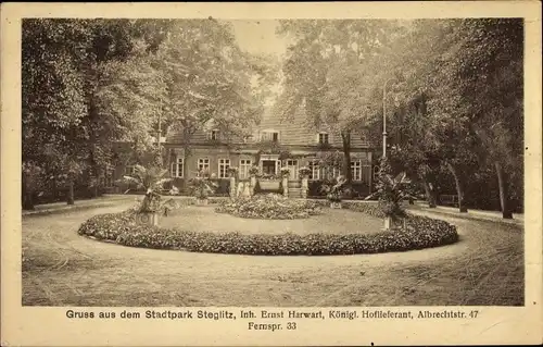Ak Berlin Steglitz, Stadtpark, Villa mit Garten, Albrechtstraße 47