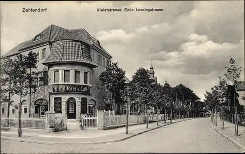 Ak Berlin Zehlendorf, Kleiststraße Ecke Lessingstraße, Konditorei und Cafe