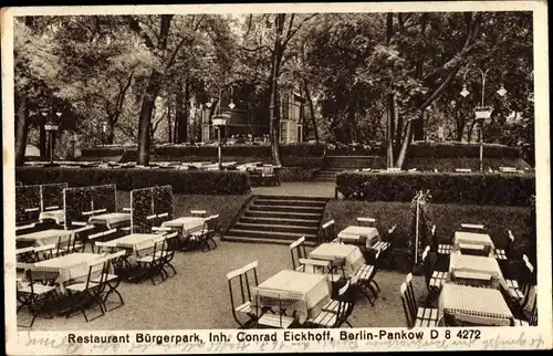 Ak Berlin Pankow, Restaurant Bürgerpark