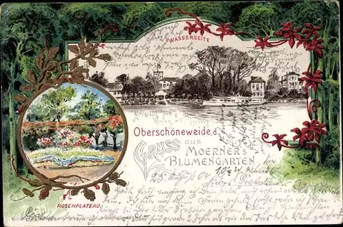 Litho Berlin Köpenick Oberschöneweide Wasserseite, Rosenplateau