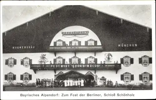 Ak Berlin Pankow Niederschönhausen Schönholz, Restaurant Oberbayern