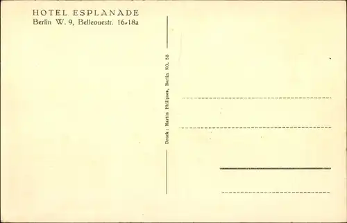 Ak Berlin Tiergarten, Hotel Esplanade