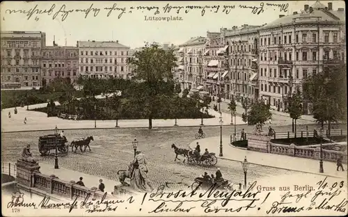 Ak Berlin Tiergarten, Lützowplatz, Kutsche