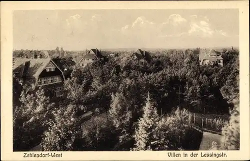 Ak Berlin Zehlendorf West, Villen in der Lessingstr.