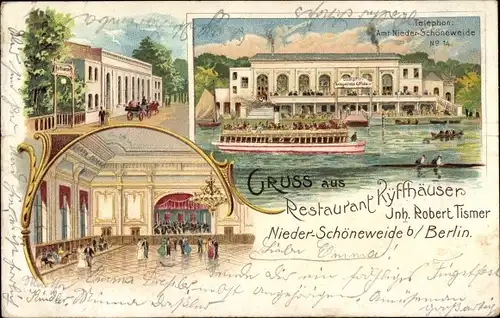 Litho Berlin Treptow Niederschöneweide, Restaurant Kyffhäuser, Innenansicht