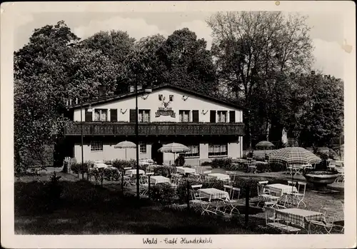 Ak Berlin Wilmersdorf Grunewald, Waldcafé Hundekehle, Königsallee 77 a