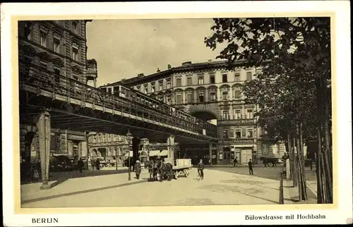 Ak Berlin Schöneberg, Bülowstraße mit Hochbahn