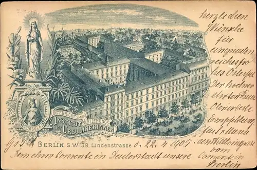 Litho Berlin Kreuzberg, Unterrichts- und Erziehungsinstitut der Ursulinerinnen