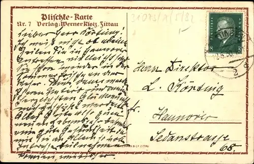 Scherenschnitt Ak Plischke, Georg, Stets ist der Frohsinn unser Retter, Karte Nr 7