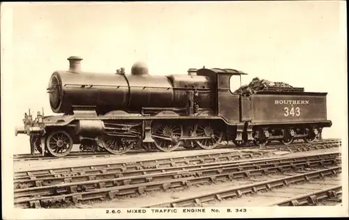 Ak Britische Eisenbahn, Mixed Traffic Engine No. 343, Southern