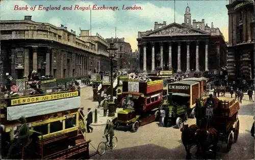 Ak London City England, Bank Of England and Royal Exchange