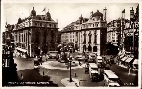 Ak West End London City England, Piccadilly Circus