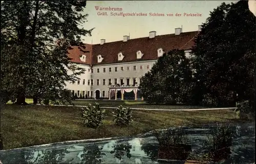 Ak Cieplice Śląskie Zdrój Bad Warmbrunn Riesengebirge Schlesien, Gräfl. Schaffgotsch'sches Schloss