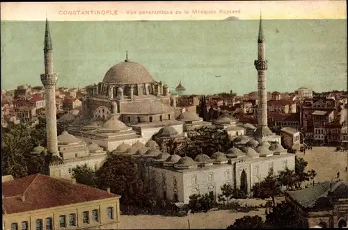 Ak Konstantinopel Istanbul Türkei, Vue panoramique de la Mosquée Bayazed
