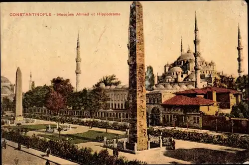 Ak Konstantinopel Istanbul Türkei, Mosquee Ahmed et Hippodrome