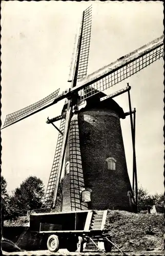 Ak Nijmegen Gelderland, Windmühle, Karren, Außenansicht