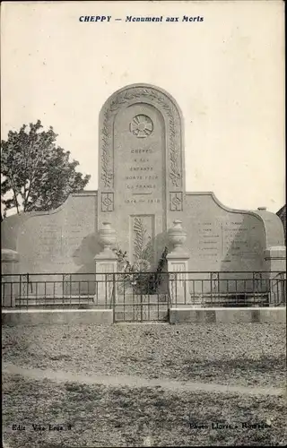 Ak Cheppy Meuse, Monument aux Morts, Denkmal