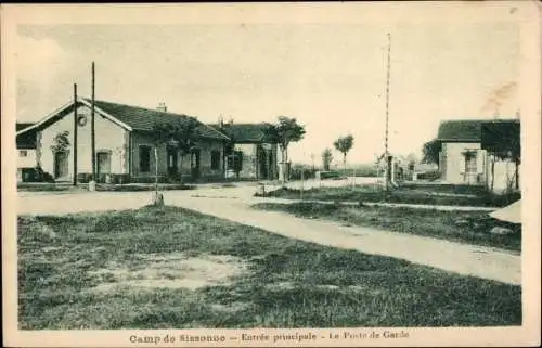 Ak Sissonne Aisne, Camp de Sissonne, Entree principale, Le Poste du Garde