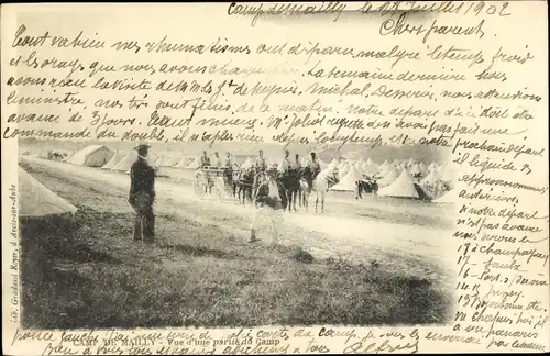 Ak Mailly le Camp Aube, Vue d'une partie du Camp