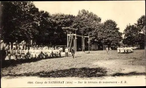 Ak Sathonay Ain, Camp de Sathonay, Sur le terrain de manoeuvre